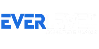Logo of EverLevel Concrete Repair featuring bold blue and white text on a black background
