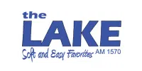 The Lake AM 1570 radio station logo with tagline Soft and Easy Favorites in blue font.