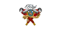 Logo with crossed wrenches, flame and snowflake drop, and banner reading Mechanical Care, under Total text.
