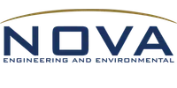 NOVA Engineering and Environmental logo with bold navy text and a partial golden arc above.