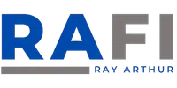 Logo featuring large blue and gray letters RAFI with Ray Arthur text beneath.
