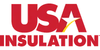 Logo of USA Insulation featuring bold red lettering and a star element for brand recognition.