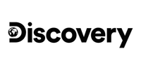 Black Discovery logo with stylized globe inside the letter D on a transparent background