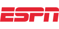 Red ESPN logo with bold, modern lettering on a transparent background.