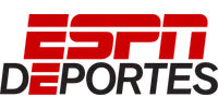 ESPN Deportes logo with red and black bold text for sports broadcasting brand.