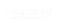 Five Guys logo with text 'BURGERS and FRIES' on black background representing the restaurant brand.