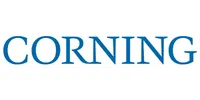 Corning logo in blue capital letters on a white background