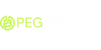 PegBreaker logo with stylized initials PB in green and black text on a transparent background.