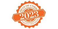 Orange badge with scalloped edges reading Best of Cobb 2023, presented by Cobb Life Magazine