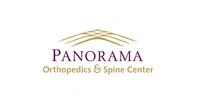 Logo of Panorama Orthopedics & Spine Center featuring elegant arches and professional typography.