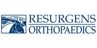 Resurgens Orthopaedics logo featuring a dynamic athlete lifting weights, symbolizing strength and recovery.