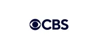 CBS logo featuring a stylized eye symbol and bold letters on a white background