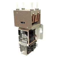 Industrial electrical relay component with metal, coil, and terminal connections on white background