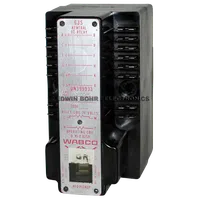 Black WABCO neutral DC relay with labeled metal plate and multiple electrical connectors on the sides.