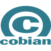 Cobian logo featuring a bold letter C inside an oval shape above the company name in lowercase letters.