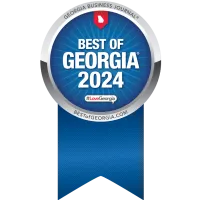 a blue and white sign