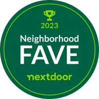 a green and white sign