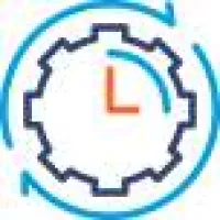 a blue and white logo