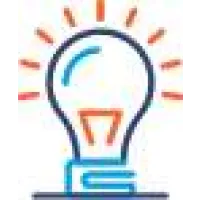 Illustration of a glowing light bulb on top of a blue book symbolizing ideas and knowledge.