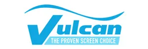 Vulcan logo in blue with the tagline The Proven Screen Choice beneath the brand name on a white background