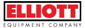 Elliott Equipment Company logo with bold red text inside a black rectangular outline on white background