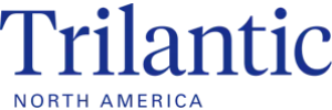 Trilantic North America logo featuring dark blue text on a transparent background