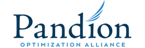 Pandion Optimization Alliance logo with blue text and stylized wing design above the letter i.