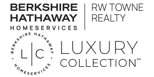 Berkshire Hathaway HomeServices RW Towne Realty logo with The Luxury Collection branding in black text.