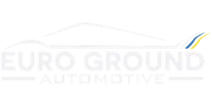 Euro Ground Automotive logo with stylized roof and three colored stripes in blue, yellow, and gray above text.