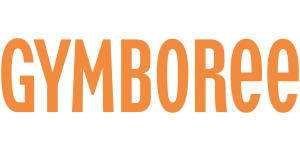 Bold orange Gymboree logo text on a transparent background representing the children's apparel brand
