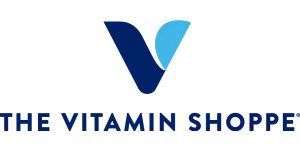 The Vitamin Shoppe logo with a stylized V in blue and light blue above the company name in dark blue text.