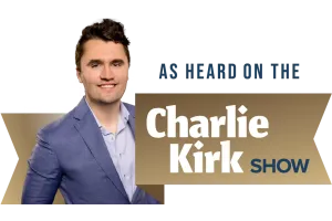 Charlie Kirk in a blue shirt