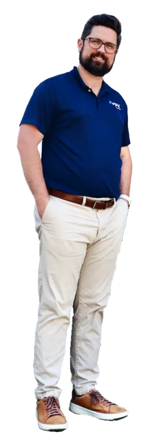 a man wearing glasses