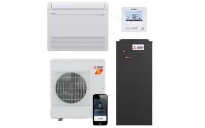 Floor mounted electric unit with ducted system