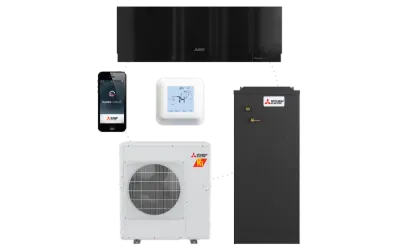 designer wall mounted unit with ducted air handler