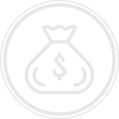 a close up of a money bag logo
