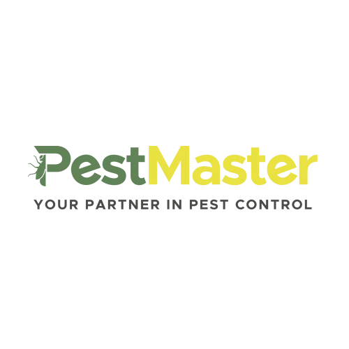 PestMaster logo with the tagline Your Partner in Pest Control, featuring green and yellow text with an insect graphic.