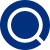 Blue circular logo with a thick ring and a segmented outer circle forming the letter Q