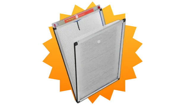 AirRanger HVAC air filter with a metal frame and mesh for improved air filtration and ventilation.