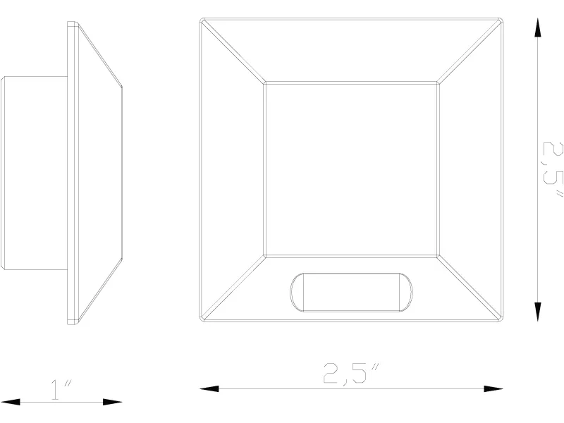 Micro Light, Recessed, Square, (1) Side Light Accessory