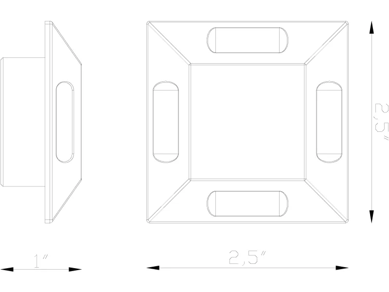 Micro Light, Recessed, Square, (4) Side Lights Accessory
