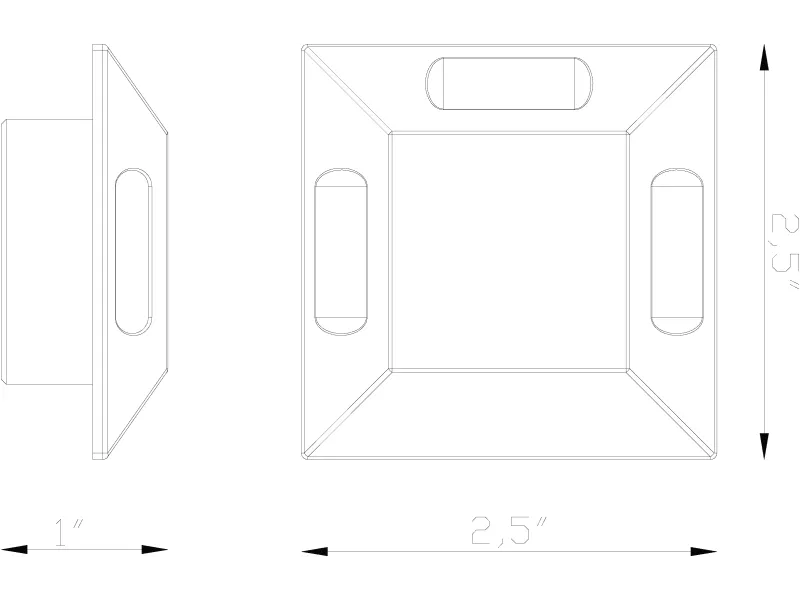 Micro Light, Recessed, Square, (3) Side Lights Accessory