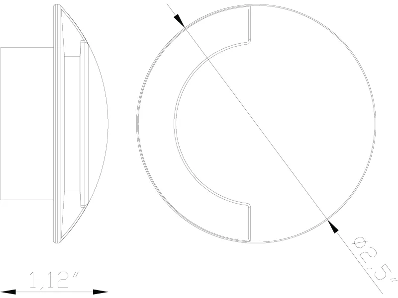 Micro Light, Recessed, Circular, 180° Accessory