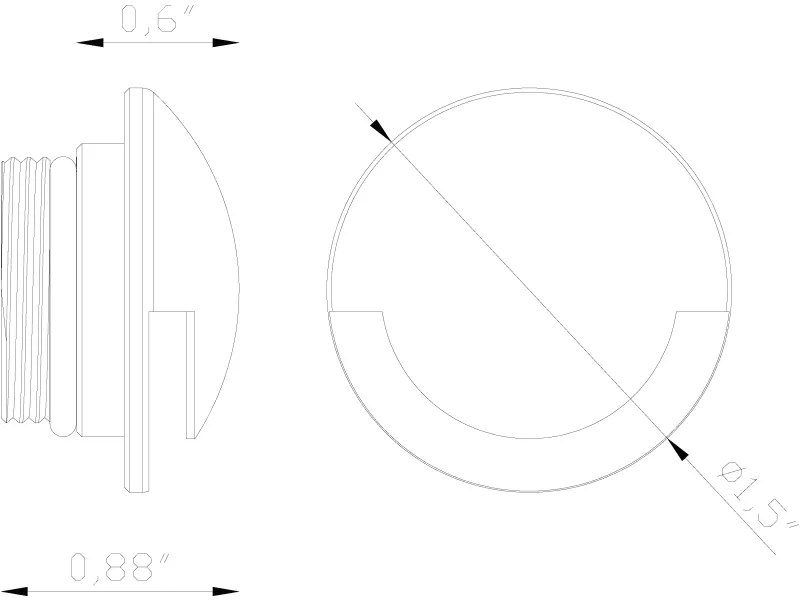Nano Light, Recessed, Circular, 180° Accessory