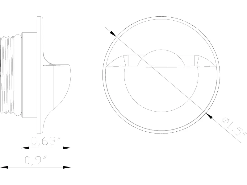 Nano Light, Recessed, Circular, Half-Moon Accessory