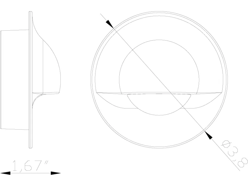Macro Light, Recessed, Circular, Half-Moon Accessory