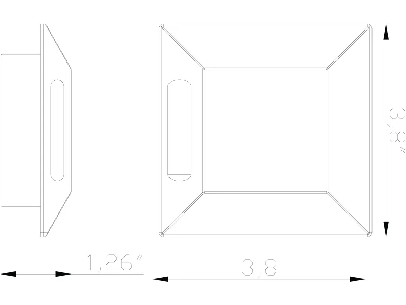 Macro Light, Recessed, Square, (1) Side Light Accessory