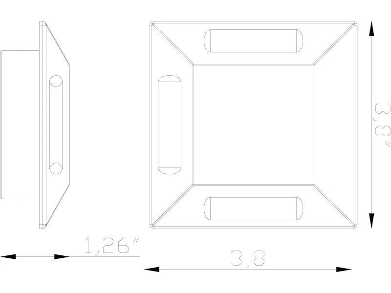 Macro Light, Recessed, Square, (3) Side Lights Accessory