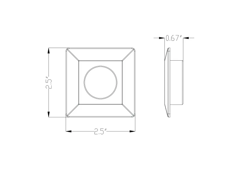 Micro Light, Recessed, Square, Flush Accessory
