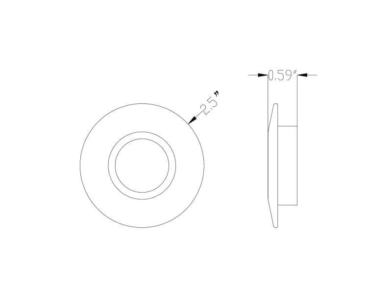Micro Light, Recessed, Circular, Flush Accessory